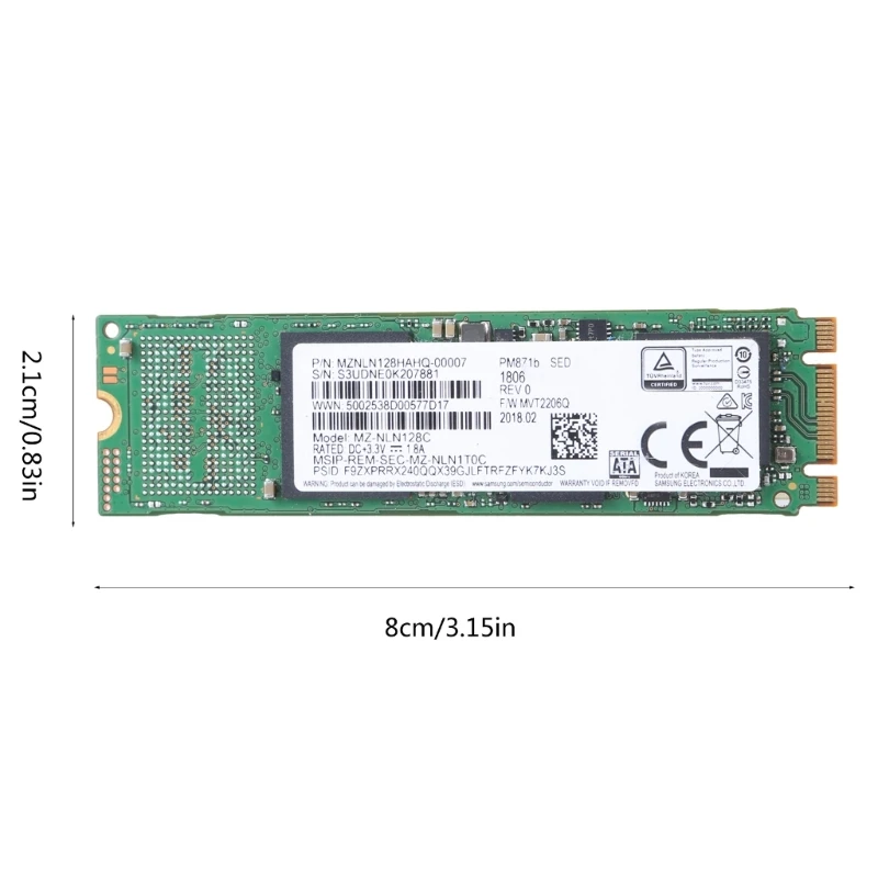 Unidade estado sólido interna velocidade 128GB SSD M.2 NGFF PM871 PM851 CM871