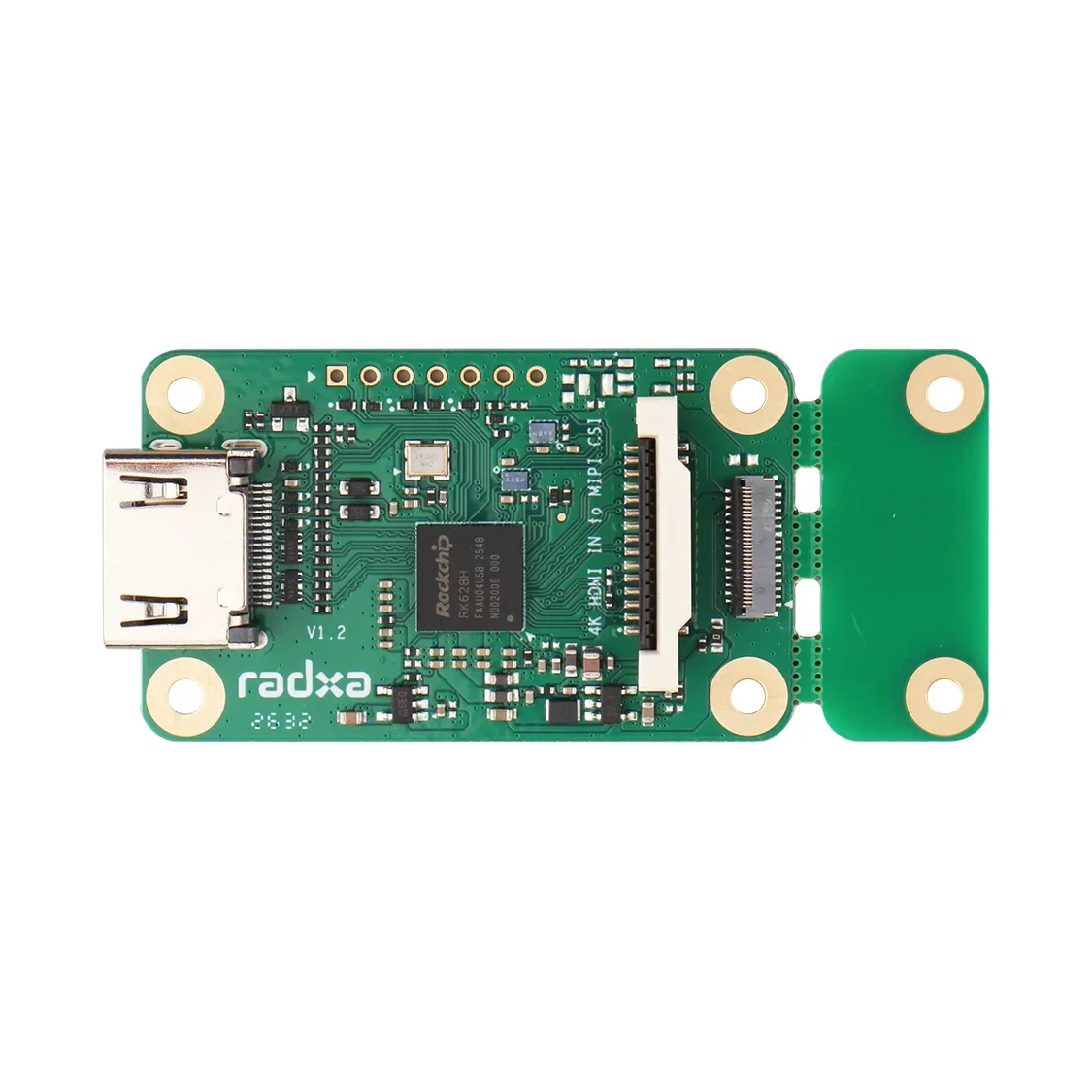 Radxa 4K HDMI IN to MIPI CSI-2 Adapter, 4K Video, I2S Audio, EDID Support, Z-Form-Factor Compatible