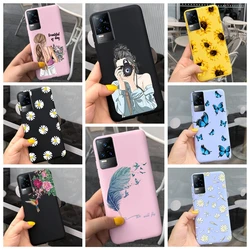 Liquid Silicone Soft Cases For Vivo V21E Case V2061 Shockproof Matte Protection Back Cover For Vivo V21 V2066 V2108 Fundas Capa