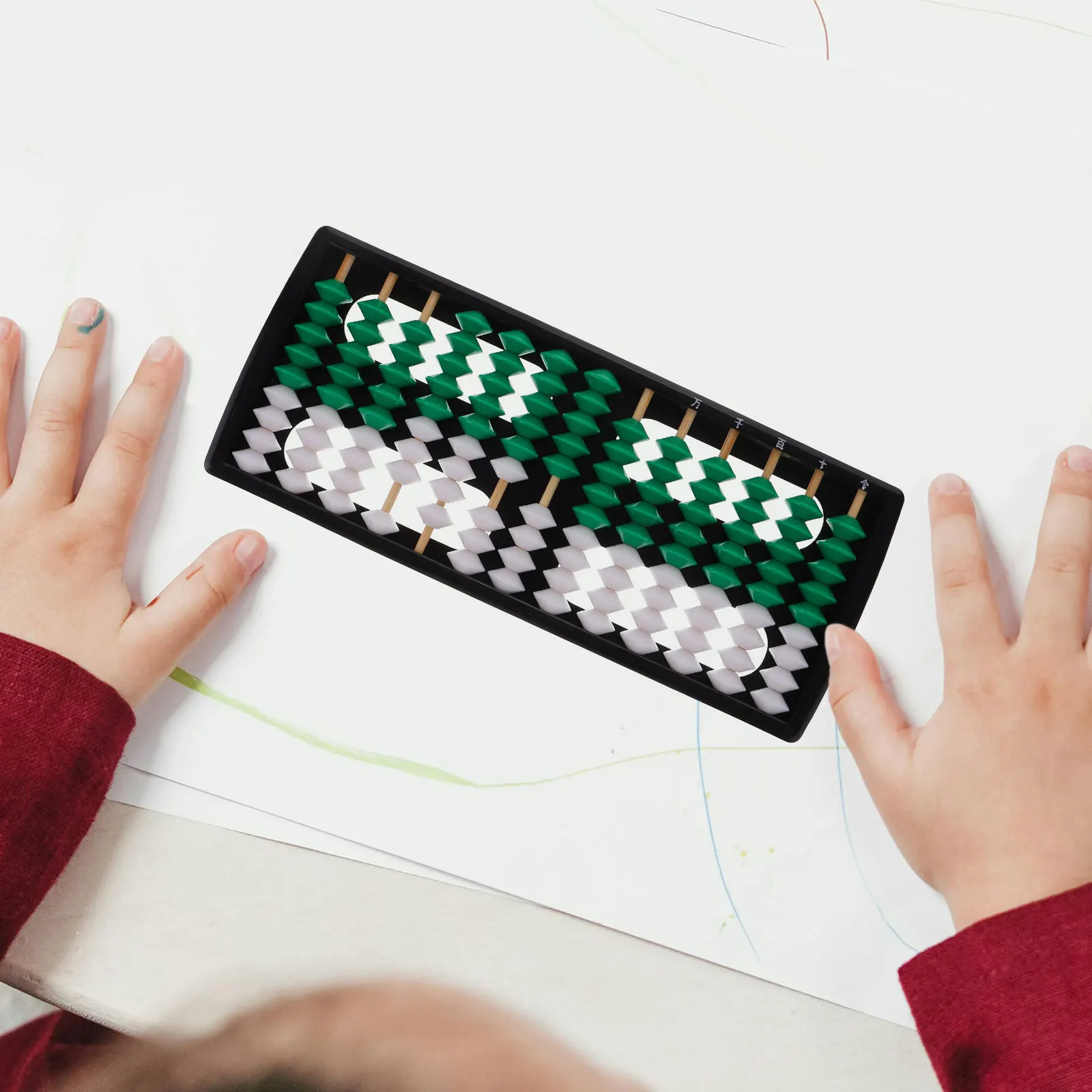 Ábaco de nueve cuentas para niños, juguetes de matemáticas, herramienta de aprendizaje, Kit chino, escuela, estilo Vintage, aritmética, desarrollo del cerebro, numeración