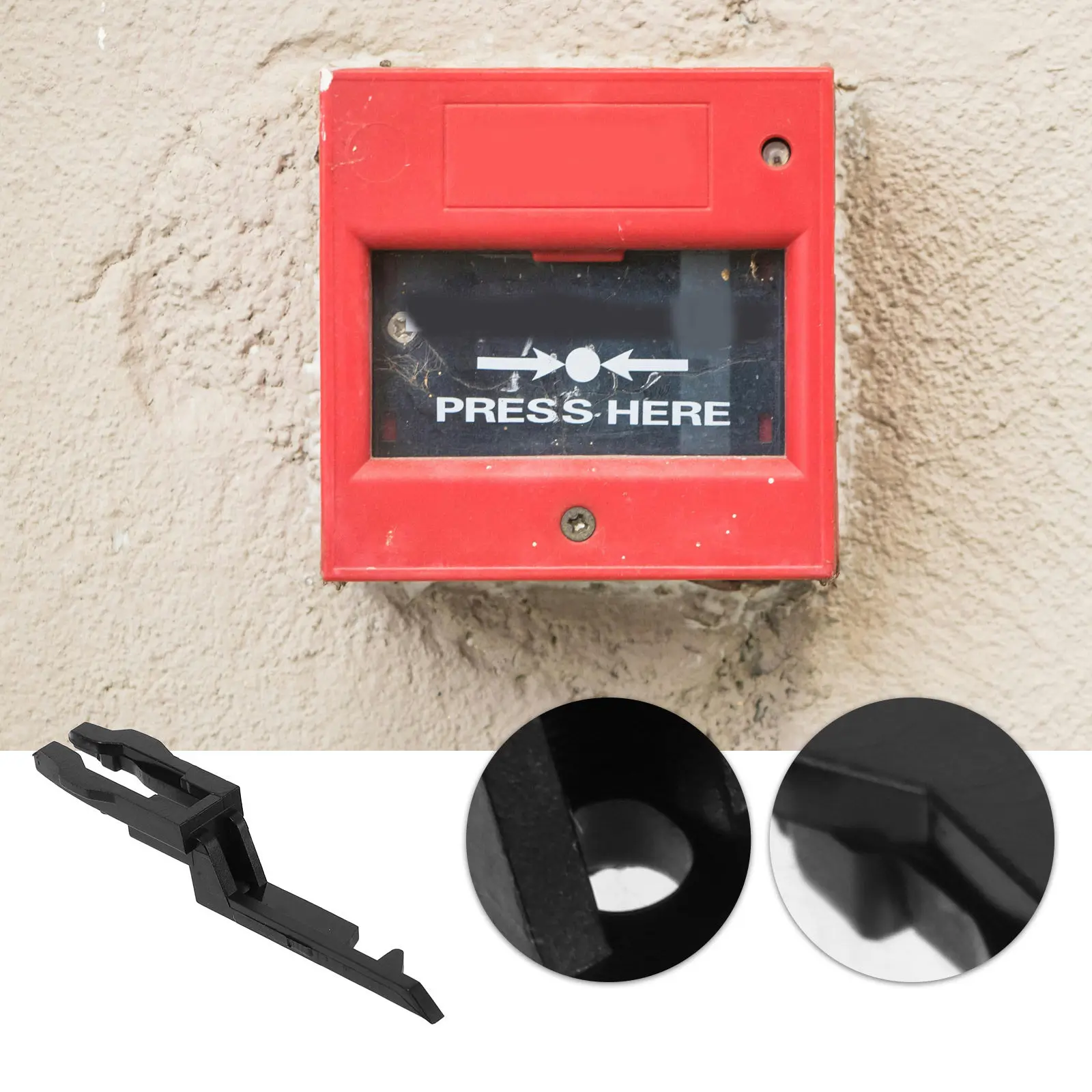 10Pcs Emergency Glass Break Key Switch for Fire Safety Testing Panic Alarm Activation Drop Key for Hotel Public Building