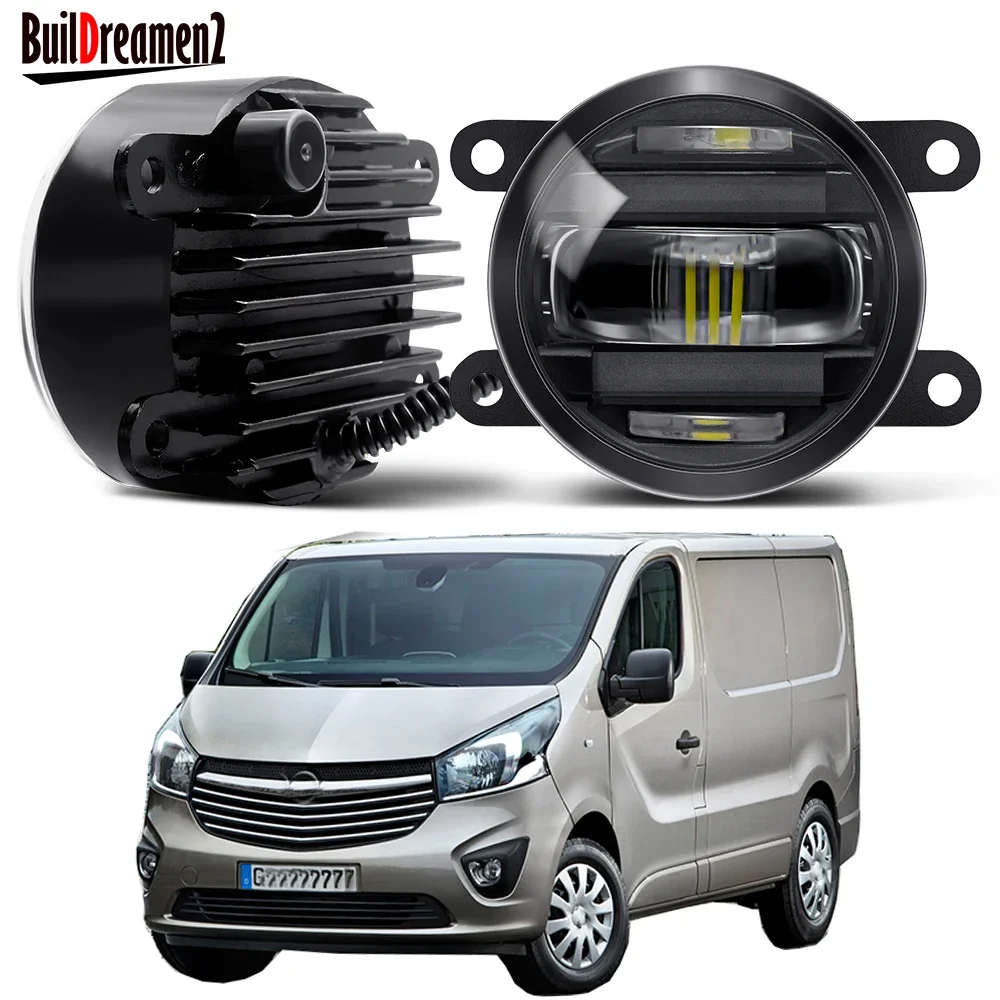 

2IN1 LED Fog Light Assembly DRL Car Aluminum Fog Daytime Running Lamp 30W For Vauxhall Opel Vivaro B 2015 2016 2017 2018 2019