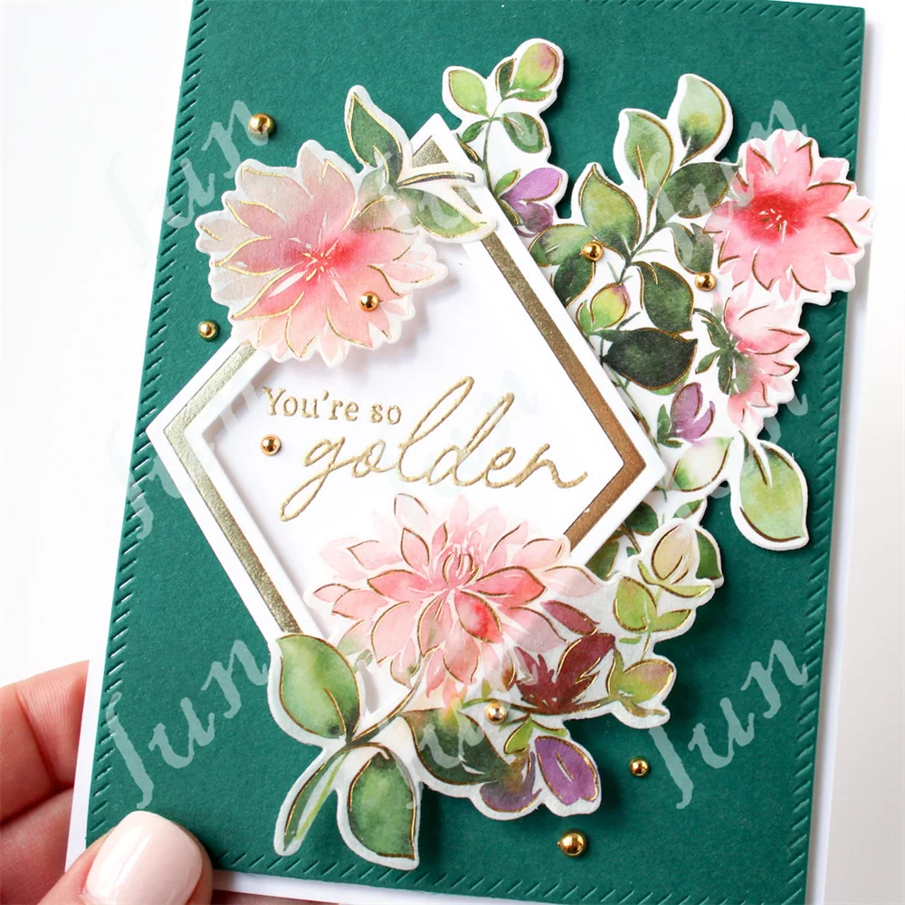 Hot Sell New Dahlia Washi Metal Cutting Dies and Stamps Stencils Diy Scrapbook Paper Cards Diary Handmade Album Stamp Die Sheets