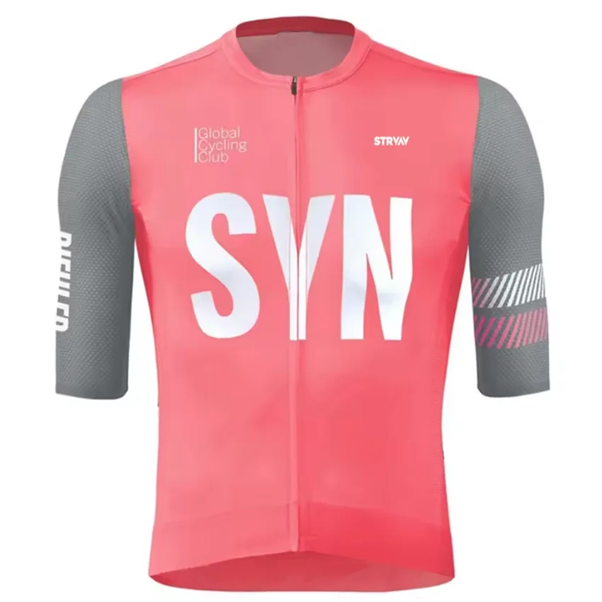 

Strvav 2025 New Summer Cycling Jersey Top MTB Bike Outdoor Men's Bicycle Clothing Short Sleeve Shirt Uniform Moisture-Wicking