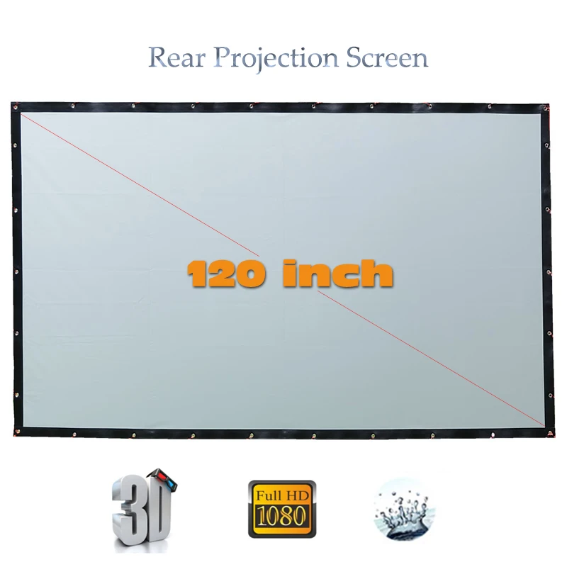 202660-300 Inch Foldable Rear Projection Screen for Outdoor Advertising Projector  Customized  HD 4K Supported With Holespromote