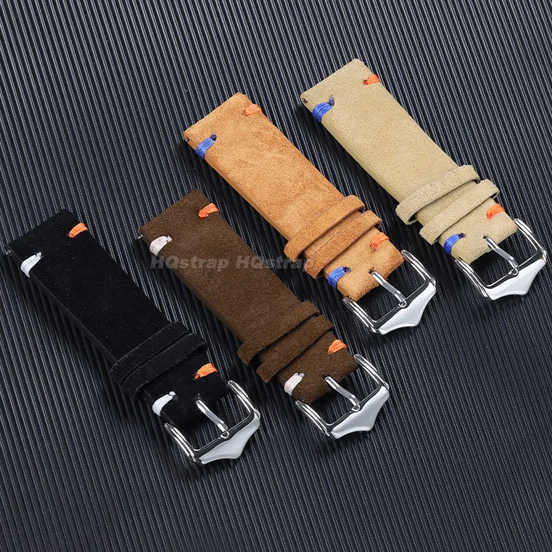 20mm 22mm Suede Leather High Quality Strap for Samsung Watch6 5 4 3 Replacement Watch Band Quick Release for Seiko Soft Bracelet
