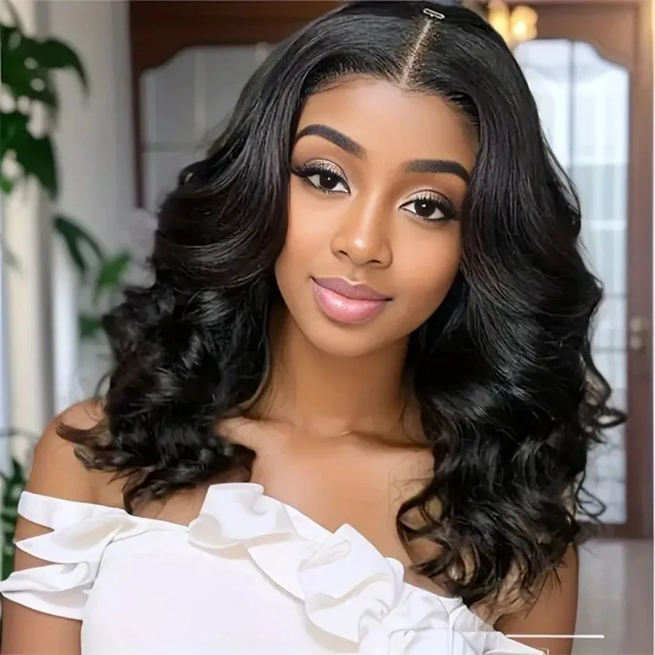 

HD 13x6 Lace Front Wig Body Wave Curly Bob 200 Density Transparent 13x4 Lace Frontal Wig Pelucas De Cabello 100 Humano For Women