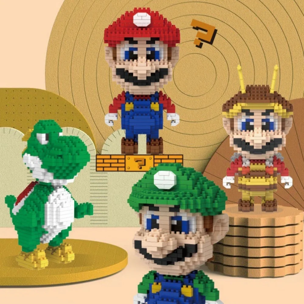 

Совместимые микро строительные блоки с Супер Марио, миниатюрная прецизионная сборка, подарок для игроков и детей, которые любят детальные ремесленные изделия