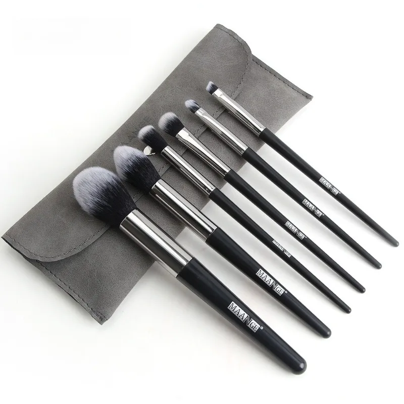 6Pcs Eye Shadow Makeup Brush Set for Women Foundation Concealer Makeup Soft Bristles Shader Brush Beauty Makeup Tools Portable