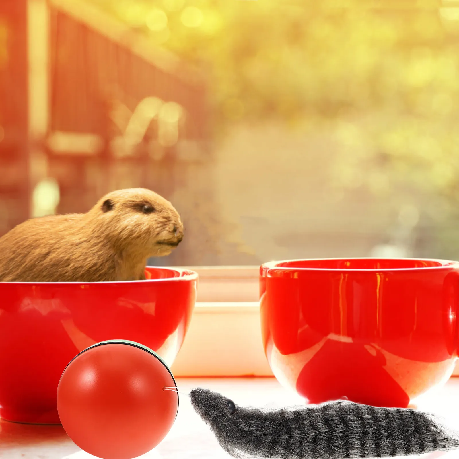 

Электрическая интерактивная игрушка-мышь на батарейках для кошек, щенков и собак, случайный цвет