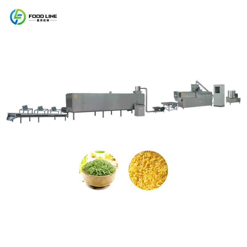 New Motorized Automatic Rice Extruder Machine 120 kW Power for Nutritional Fortified Rice Production High