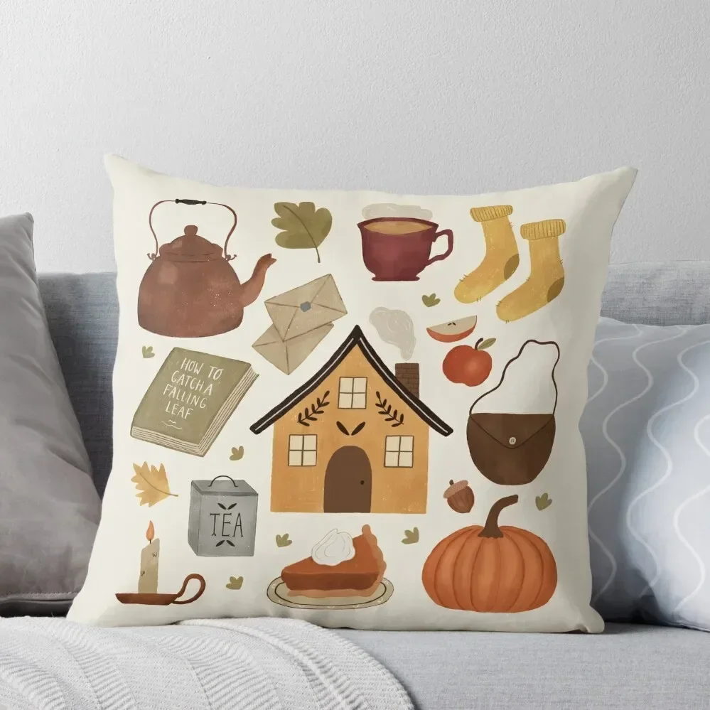 Autumn Cottage Days Throw Pillow Cushions For Sofa christmas pillowcases pillow