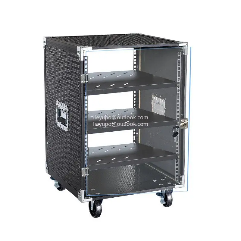 Football Pattern Power Amplifier Cabinet Household 12UKTV Audio Air Box Movable Mixer Box Speaker 16U Rack