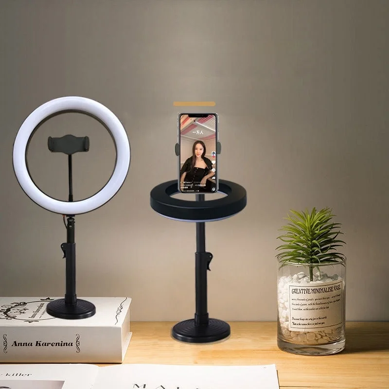 LED Selfie Light Beauty Fill Light Live Broadcast Room&Desktop Vanity Flash Lamp With Desktop Phone Holder Portable shooting