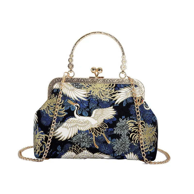 

Women's Faux Leather Shoulder Bag Vintage Floral Embroidery Adjustable Crossbody Daily Handbag