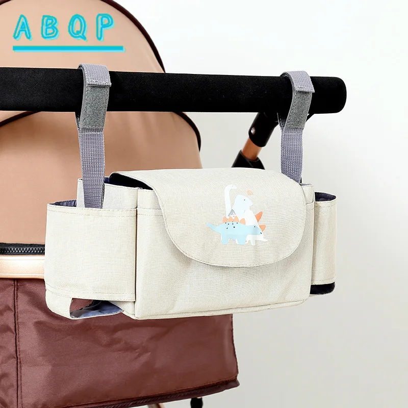 New Baby Stroller Bag Large Capacity Cartoon Baby Supplies Trailer Bag Lightweight Outing Stroller Hanging Bag High Quality