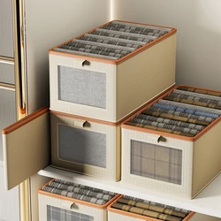 1PC Fabric Window Cotton Linen Storage Box Wardrobe Storage And Arrangement Large Clothing Storage Box Toys Can Be Folded
