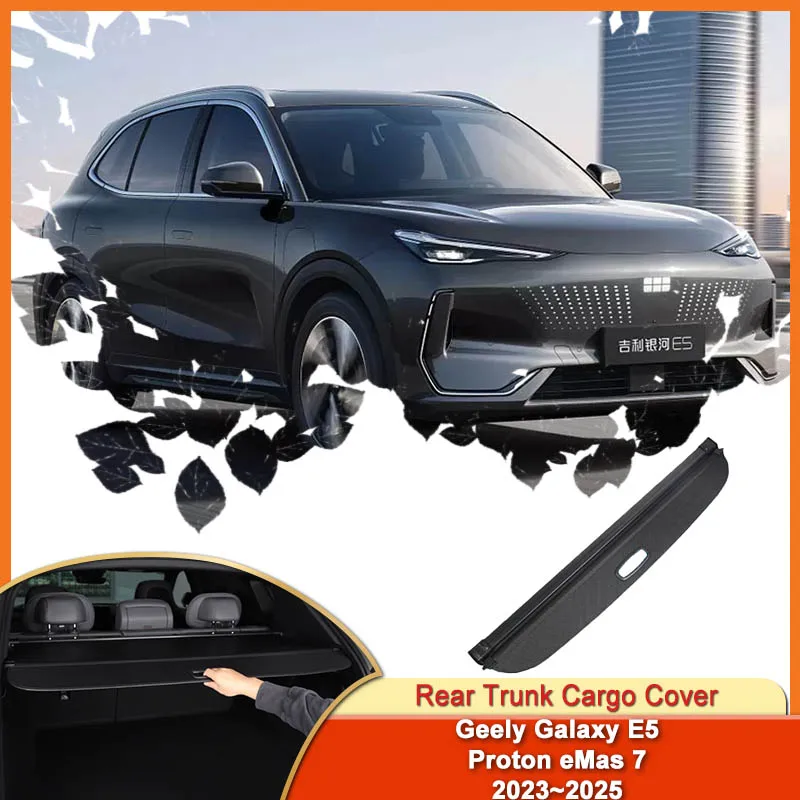 

1PC For Geely Galaxy E5 Proton eMas 7 2023~2025 2024 Car Organizer Interior Accessories Carbon Fiber Trunk Partition Storage.