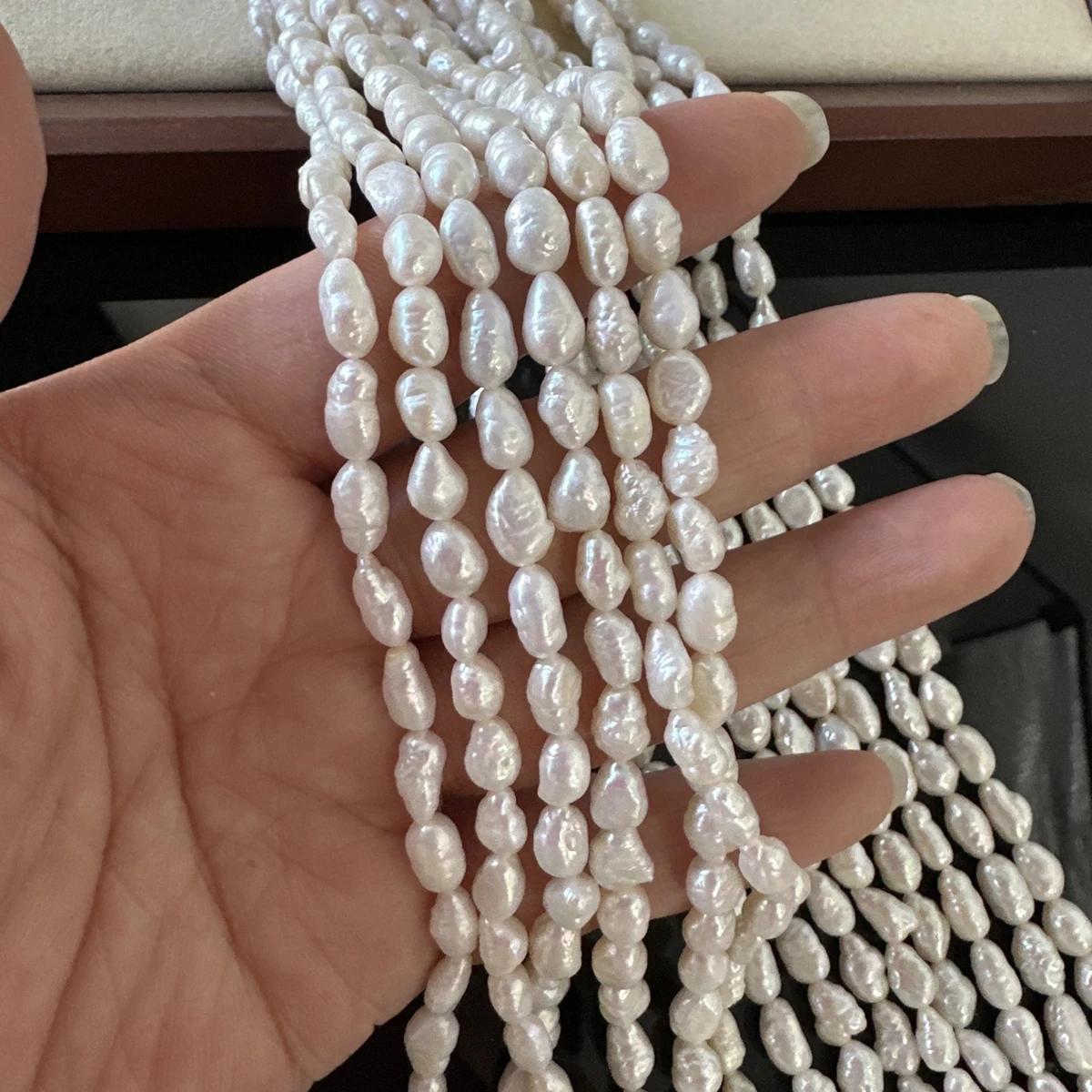 

4.5-5.5mm Natural Freshwater Pearls Irregularly Shaped Baroque Pearl Beads for Jewelry Making DIY Necklace Bracelet Accessories