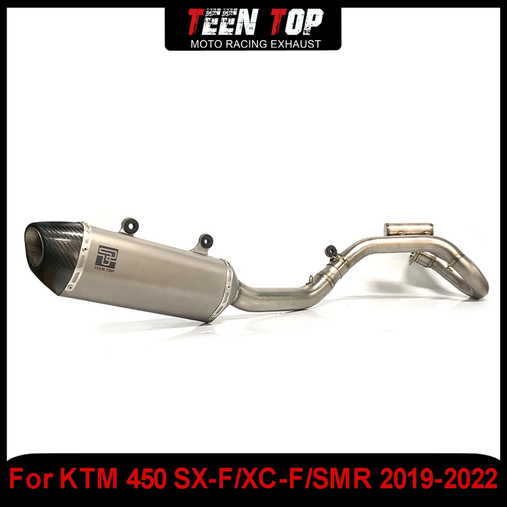 Slip on For Husqvarna FS450 For KTM 450 SX-F Motocross 4-stroke Offroad Bike Exhaust Escape Full Systems For GAS GAS MC 450F