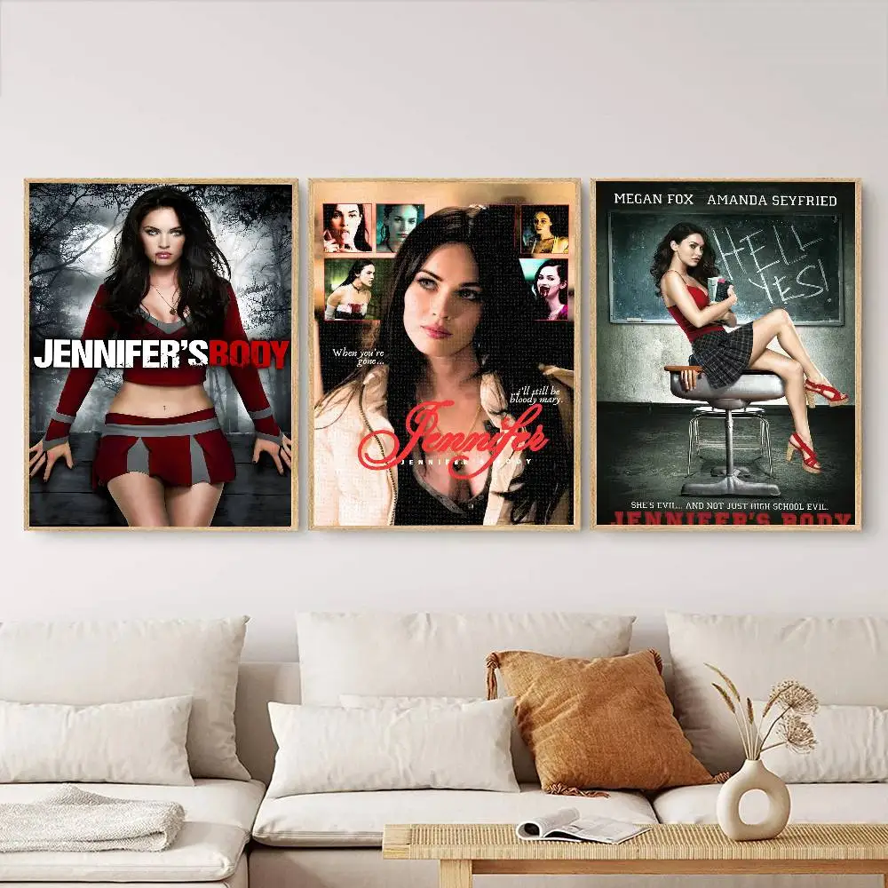 Classic Jennifer Body Vintage Posters Sticky Retro Kraft Paper Sticker DIY Room Bar Cafe Kawaii Room Decor