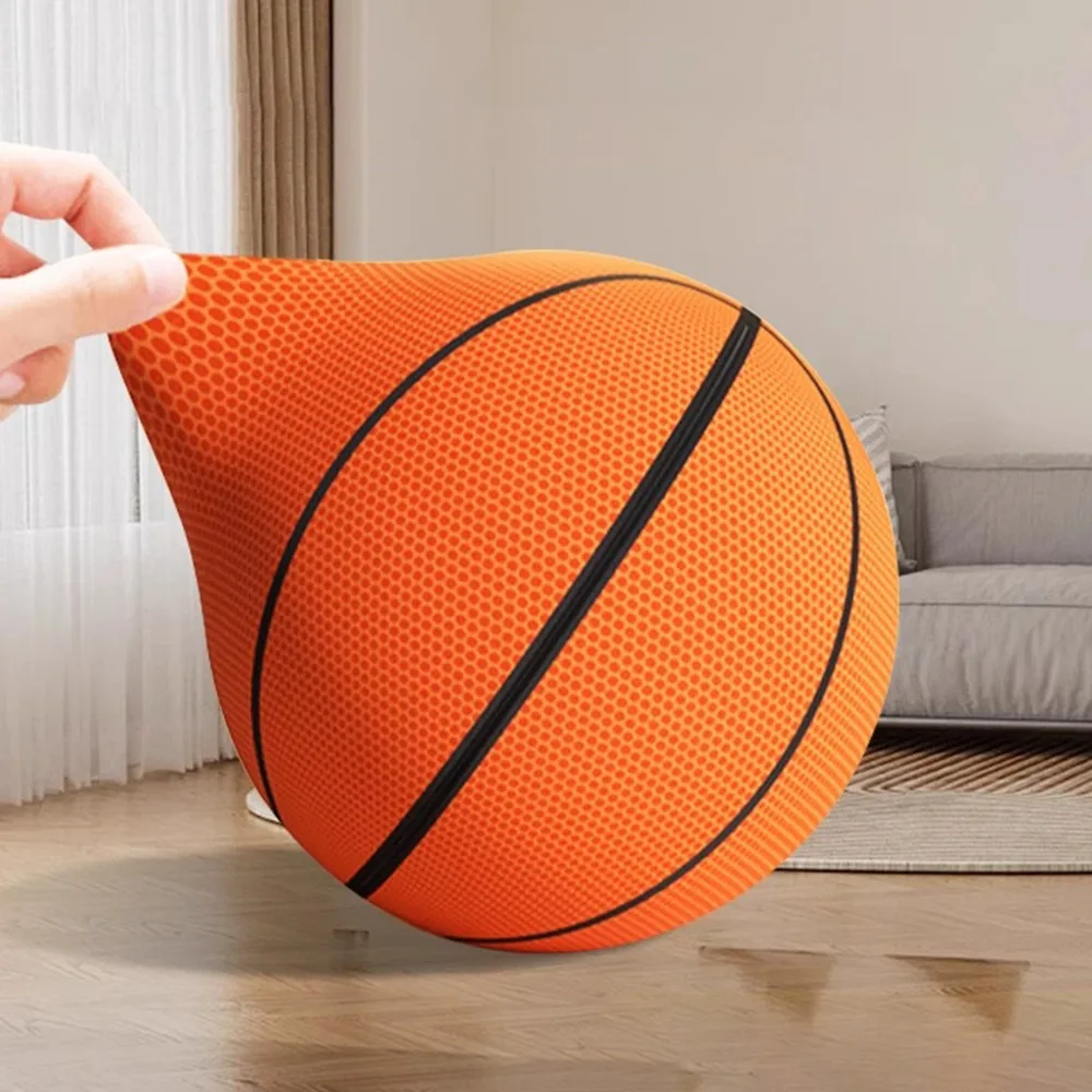 

Новый тканевый чехол, бесшумный баскетбольный мяч, легко держать, малошумный прыгающий баскетбольный мяч из пенопласта высокой плотности для