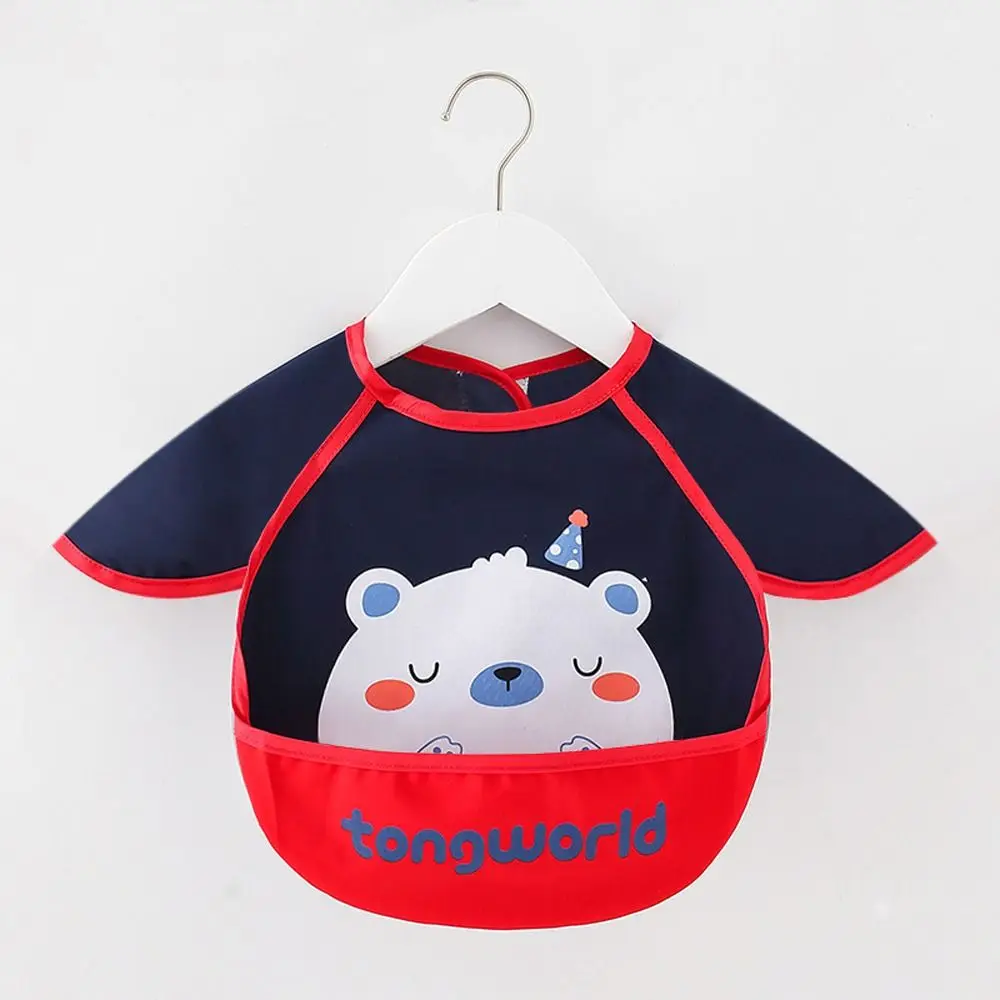 Apron Cartoon Cute Waterproof Whale Animal Pattern Anti-dirty Rabbit Baby Bib Baby Coverall Baby Stuff Baby Eating Artifact