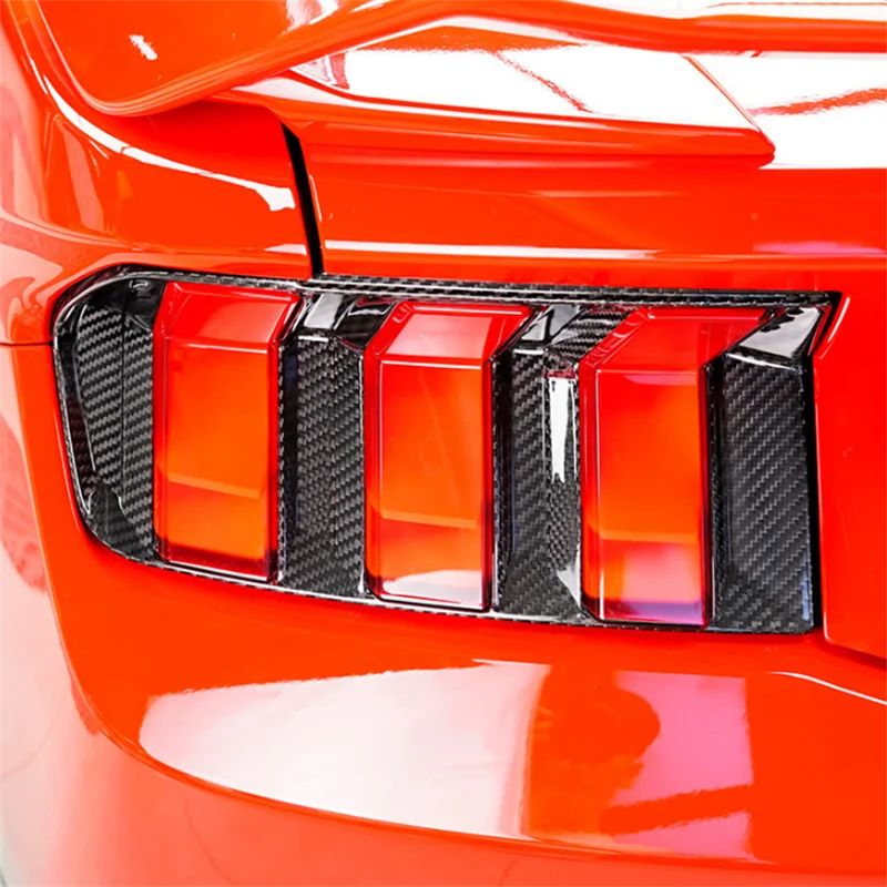 

For Ford Mustangs 2024+ Exterior Accessories Rear Tail Lights Lamps Eyelid Eyebrow Stripes Cover Trim Carbon Fiber Look