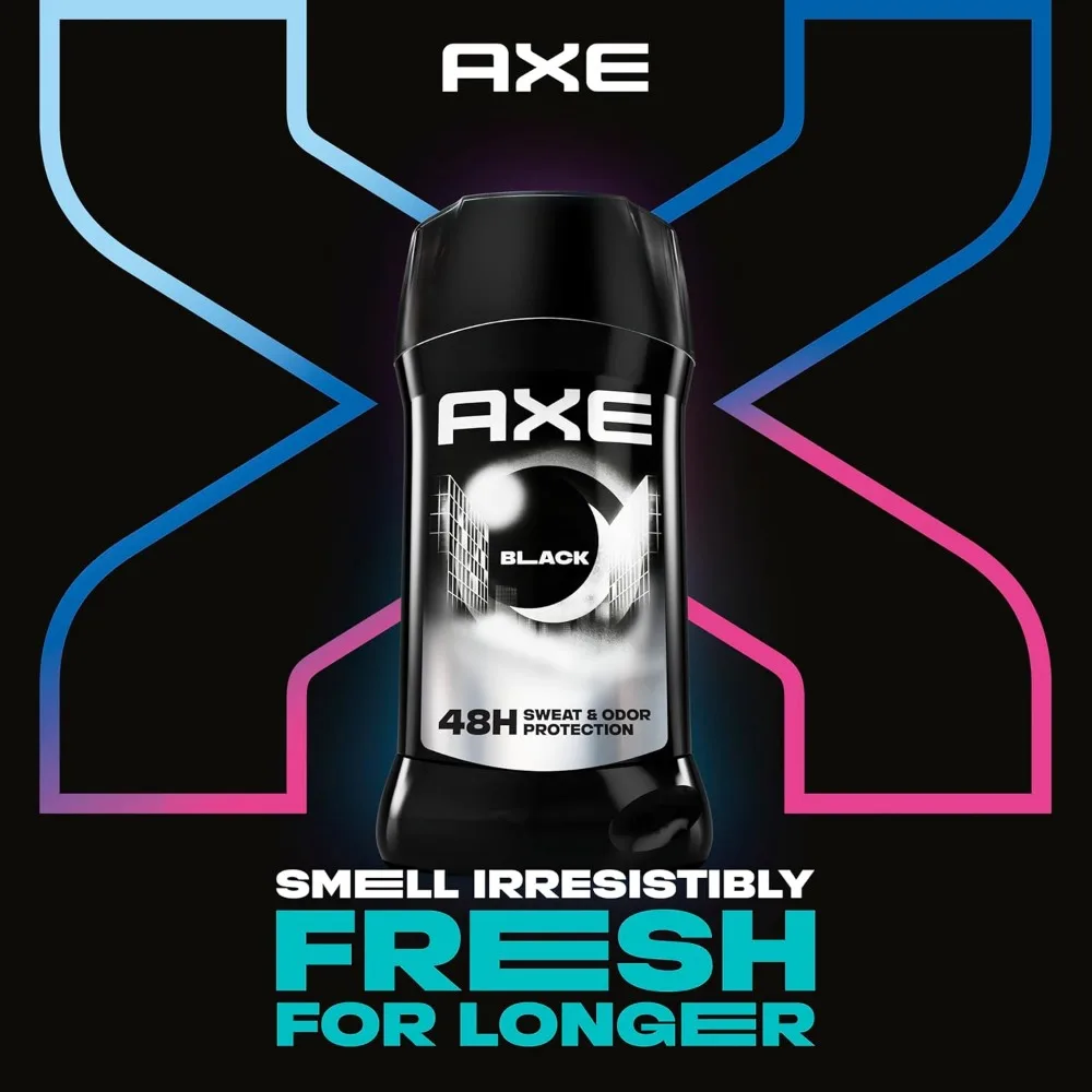 AXE Set di bastoncini antitraspiranti da uomo da 12 pezzi, edizione nera, offre 48 ore di protezione contro il sudore e gli odori, con Frozen Pear &