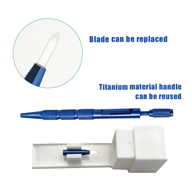 

Hair Transplant Pen Sapphire Hair Transplant Pen Eyebrow Beard Implanting Pen Hair Follicle Implanting Blade Titanium Handle