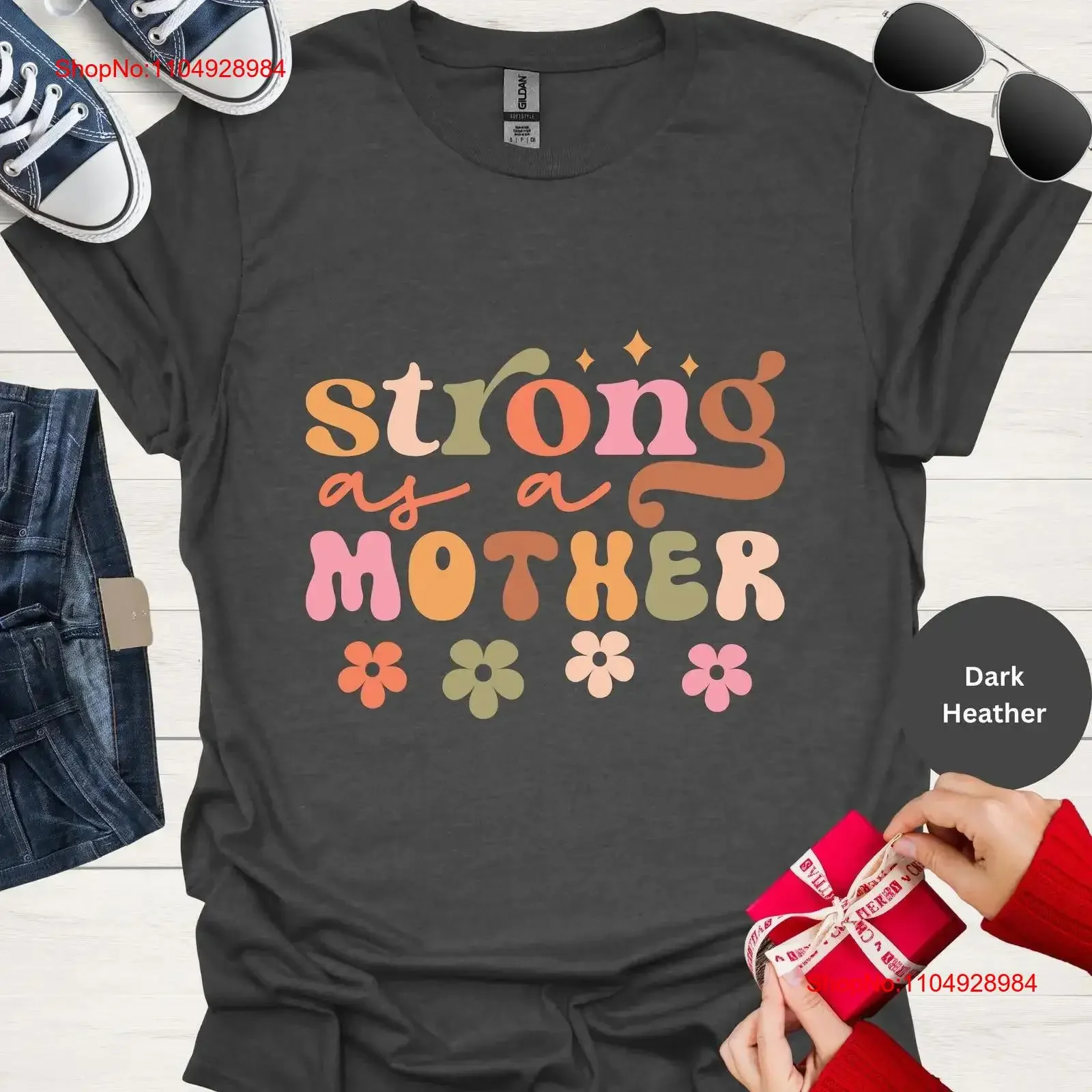 Camiseta fuerte como madre para el día de la madre, entrenamiento de gimnasia, ejercicio físico para mujeres, camiseta de gran tamaño para hombres, talla grande, vintage, lavado