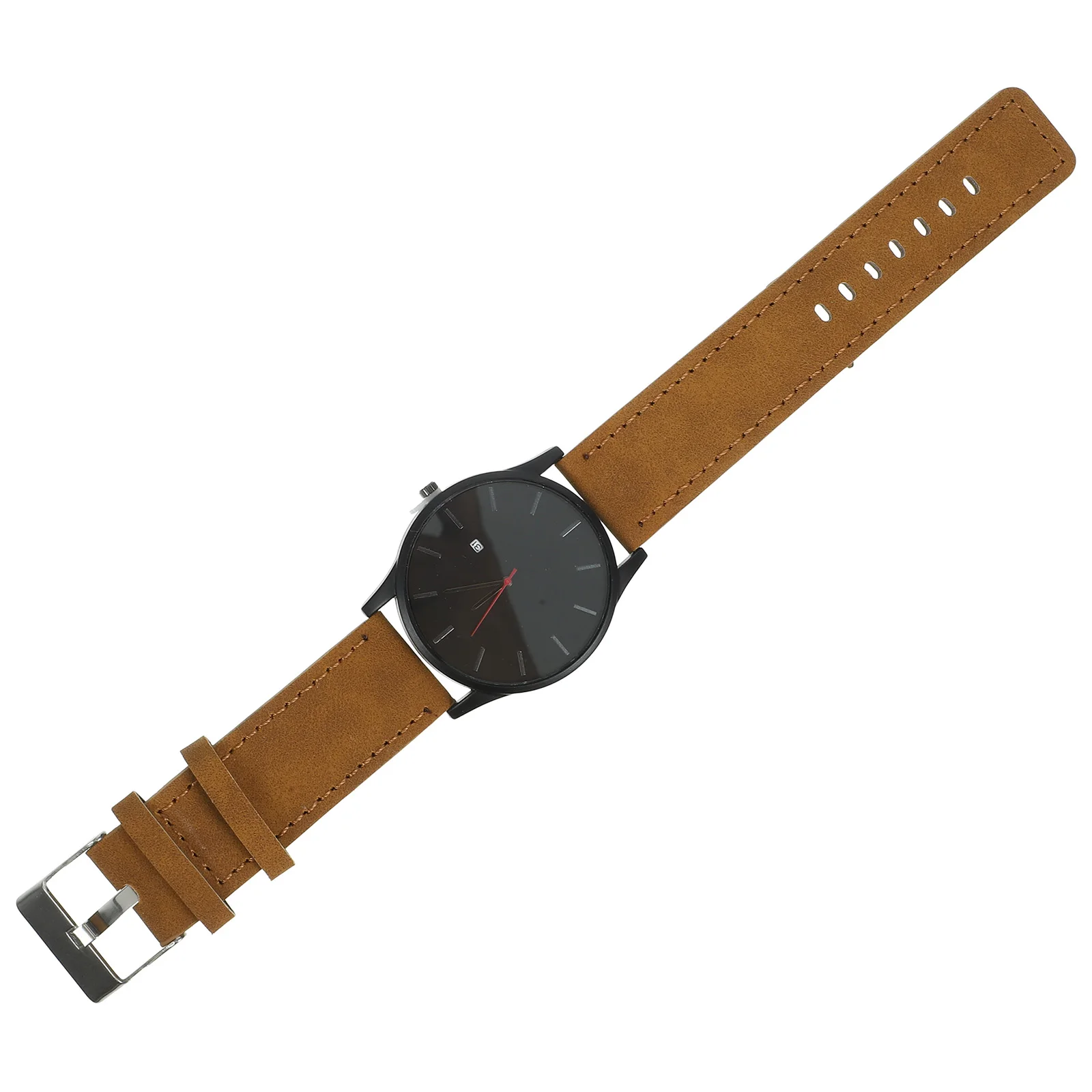 

Watch Quartz Vintage Casual Wrist Man Women Watches Unisex Brown with Calendar Fashion and