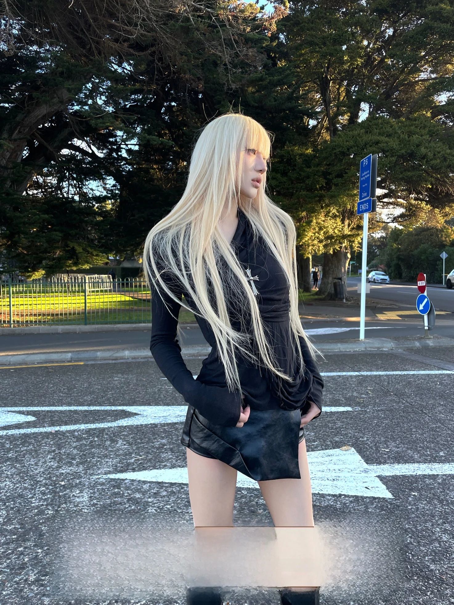 Black Punk Code Decomposition Glossy Leather Skirt Low Waist Design Sensual Girl  Skirt Pants Shiny Sequin Women's Skirt