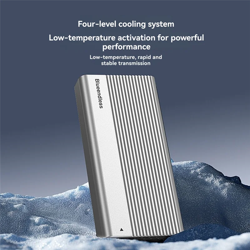 BLUEENDLESS ASM2464 M. 2 Nvme SSD Enclosure USB 4.0 40Gbps For Thunderbolt 4/3 USB 3.2/3.1/3.0 External Hard Drive Case For PC