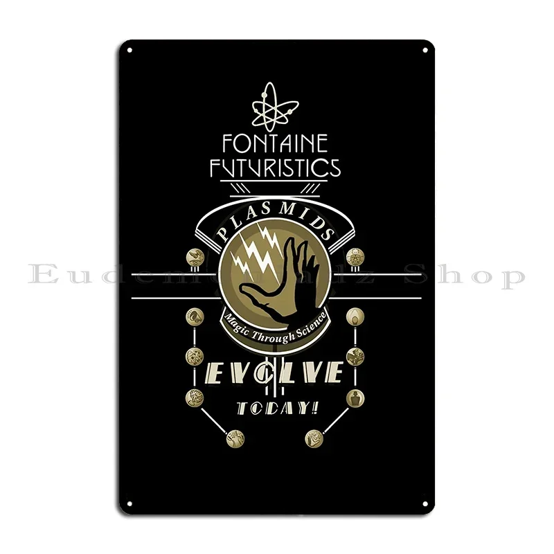 Fontaine Futuristics Plasmids Ad Slezakghreachyo Metal Sign Garage Party Printing Cinema Kitchen Tin Sign Poster