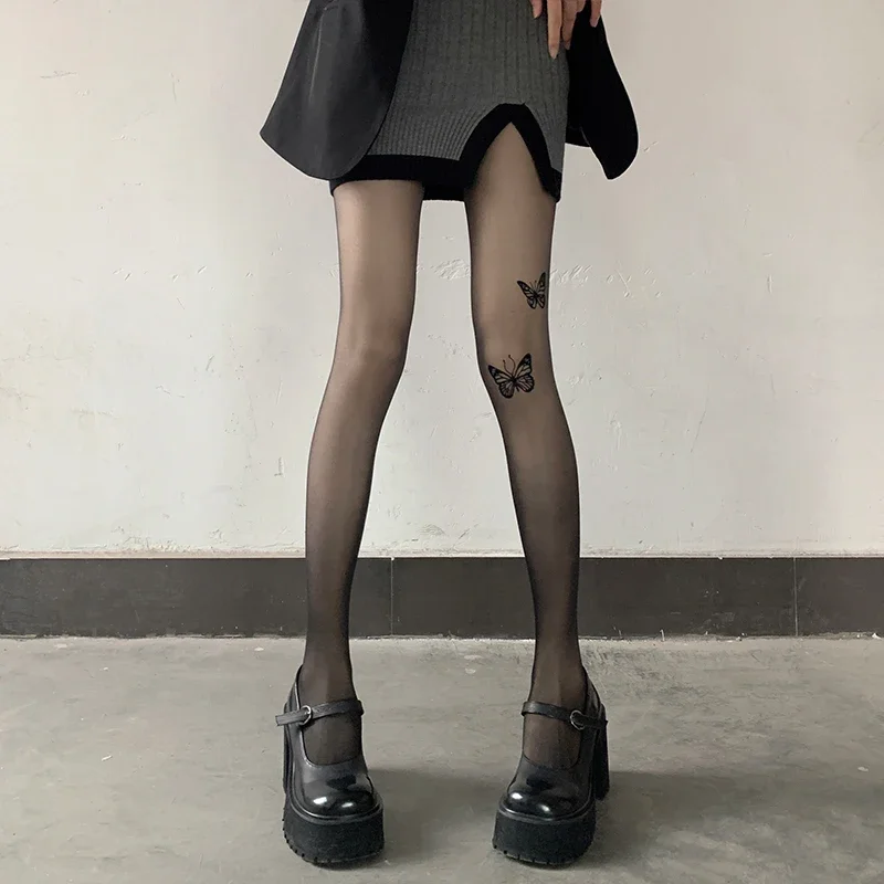 Donne sexy Collant Collant Farfalla Stampa Coscia Alta Calze Collant Lingerie Calze Sottile Collant di nylon Calze per il corpo2025