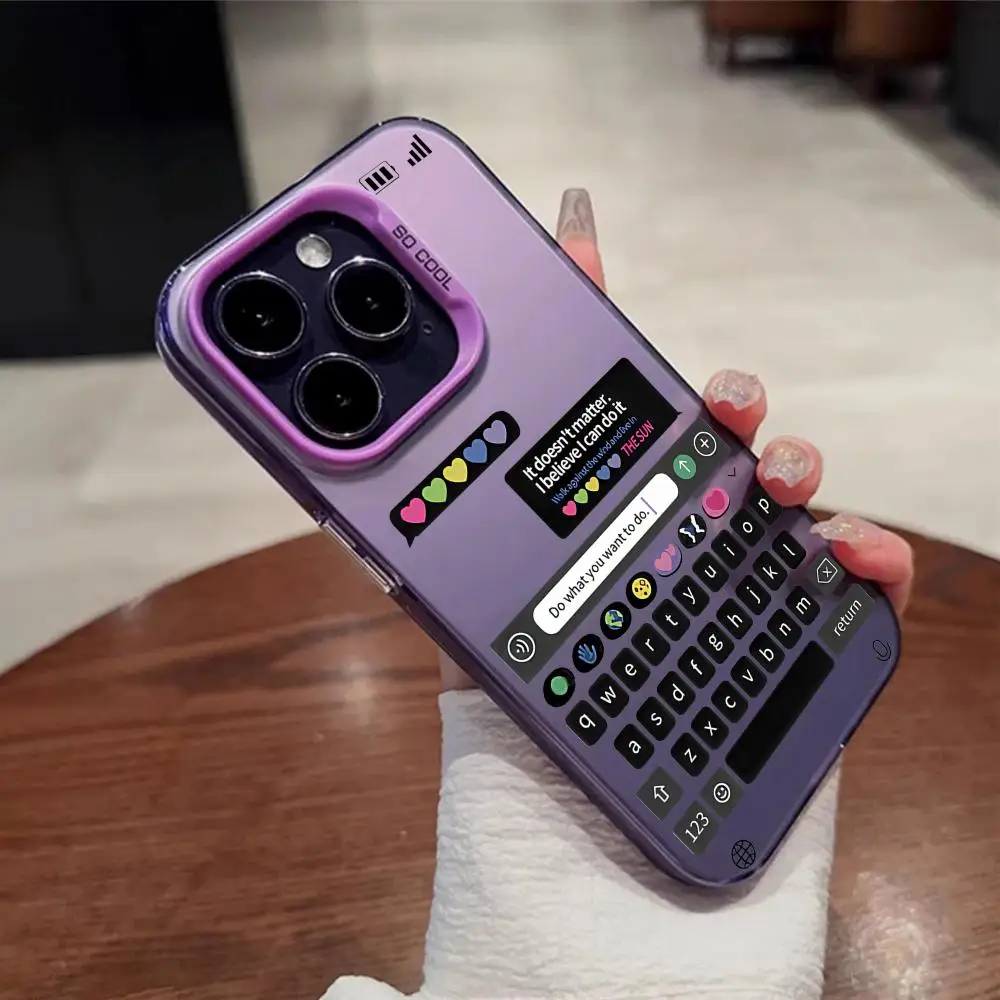 Creative Chat Box Phone Case For IPhone11 12 13 14 15 16 17Pro Max Air Plus Mini Light Luxury High-end Colorful Silver Cases