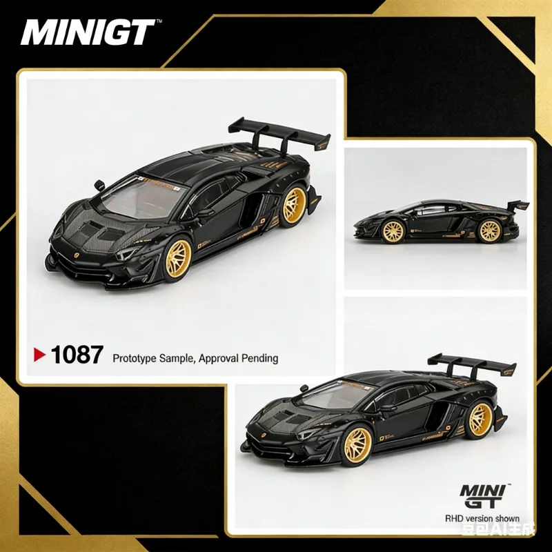 MINIGT 1:64 LB WORKS Lamborghini Aventador Limited Edition Alloy Die-Cast Car Model Adult Collectible Boys' Toy