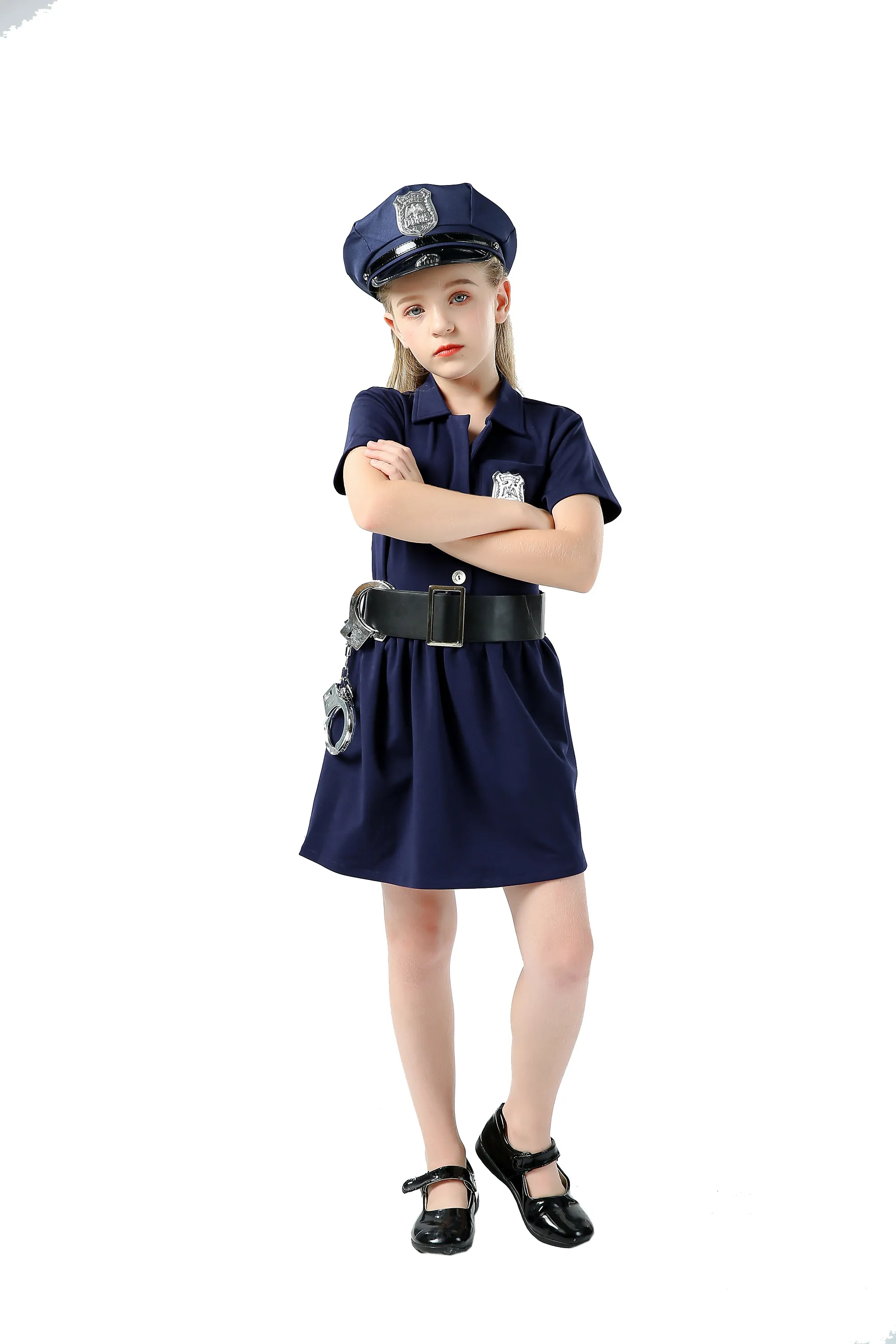 

Kids Child Role-playing Cosplay Policeman Costume Girls Halloween Cop Police