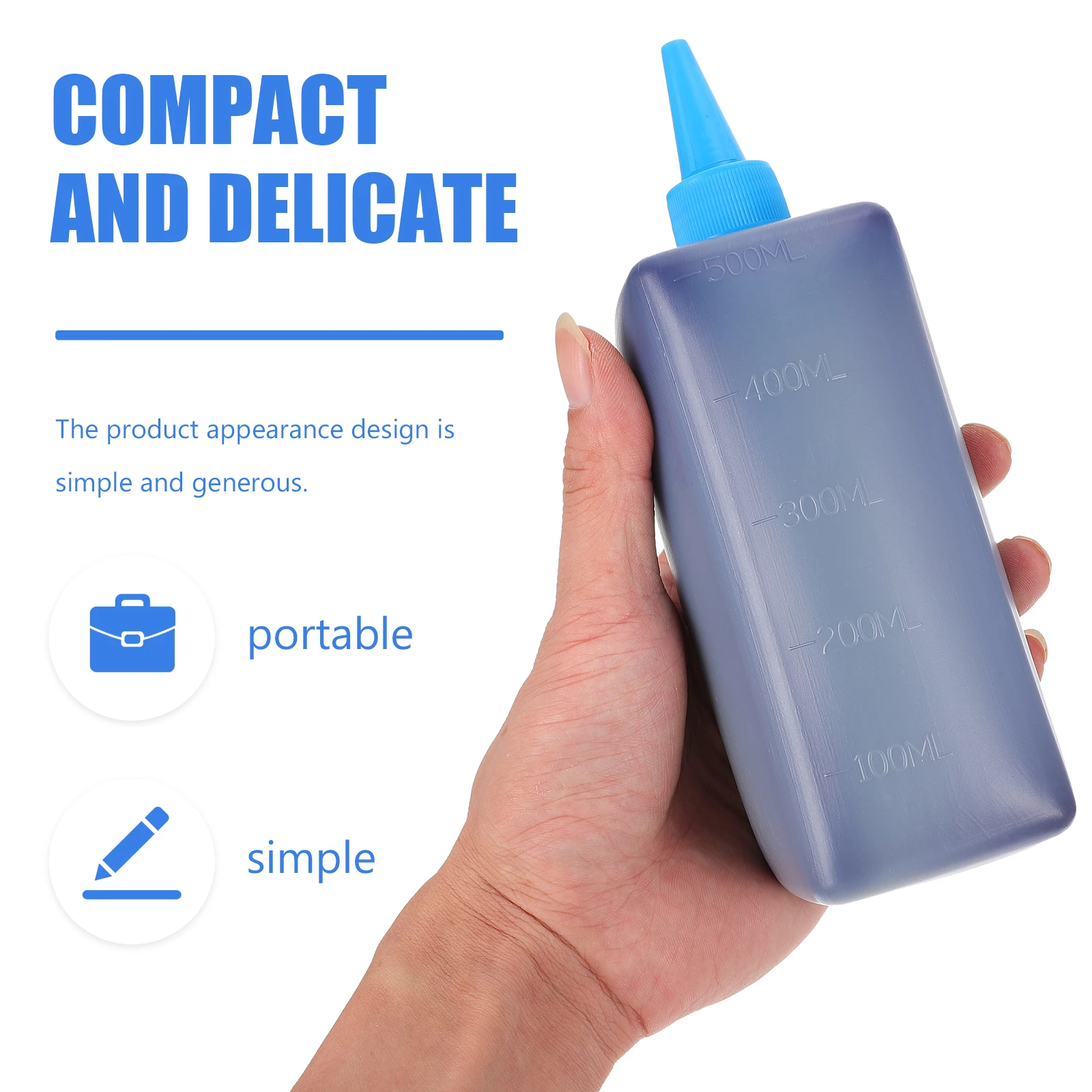 

1pc 500Ml Blue Whiteboard Pen Ink Refill Plastic Replenisher For Steel Pen Compatible With Whiteboard Writing Drawing