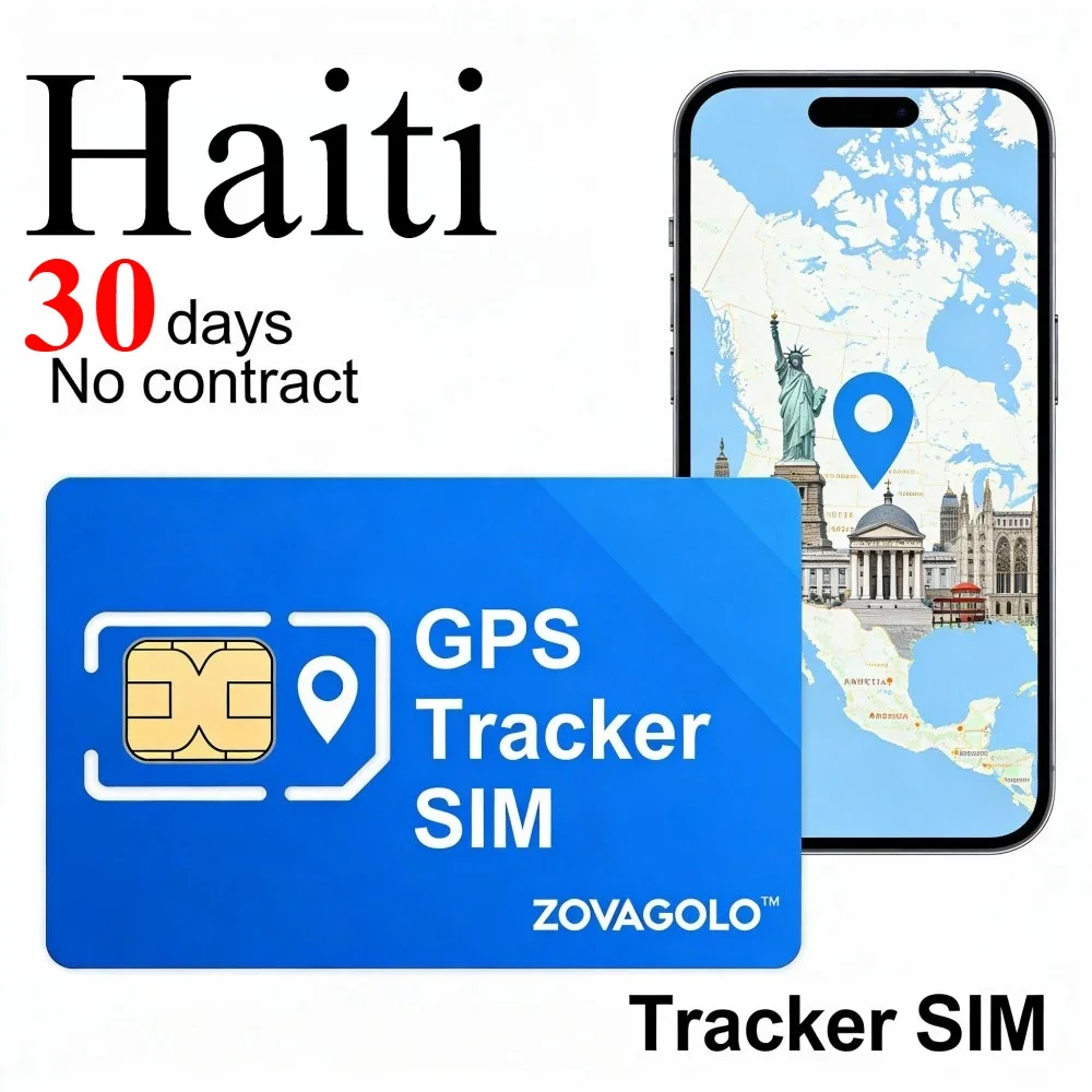 Haiti  Prepaid M2M SIM Card  4G GPS Tracking Device 30 Days 30MB No Contract Unlimited Plug and Play ZOVAGOLO