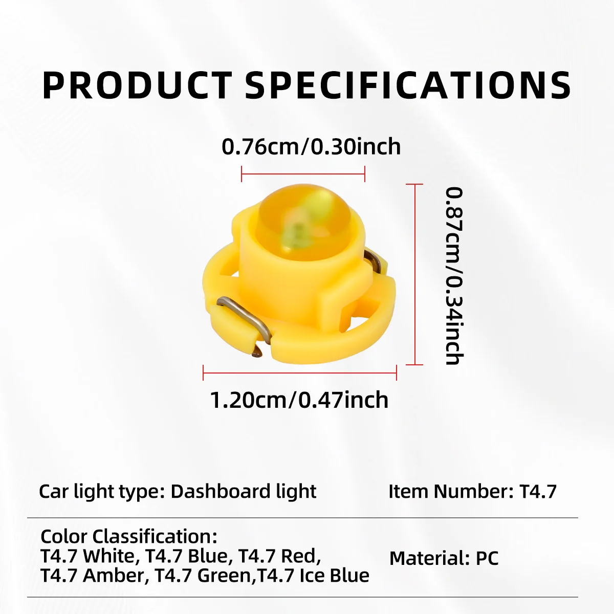 10PCS T4.7 LED Bulbs COB SMD Car Interior Dashboard Map Warning Indicator Instrument Lamp Multicolor Choose Auto Accessories