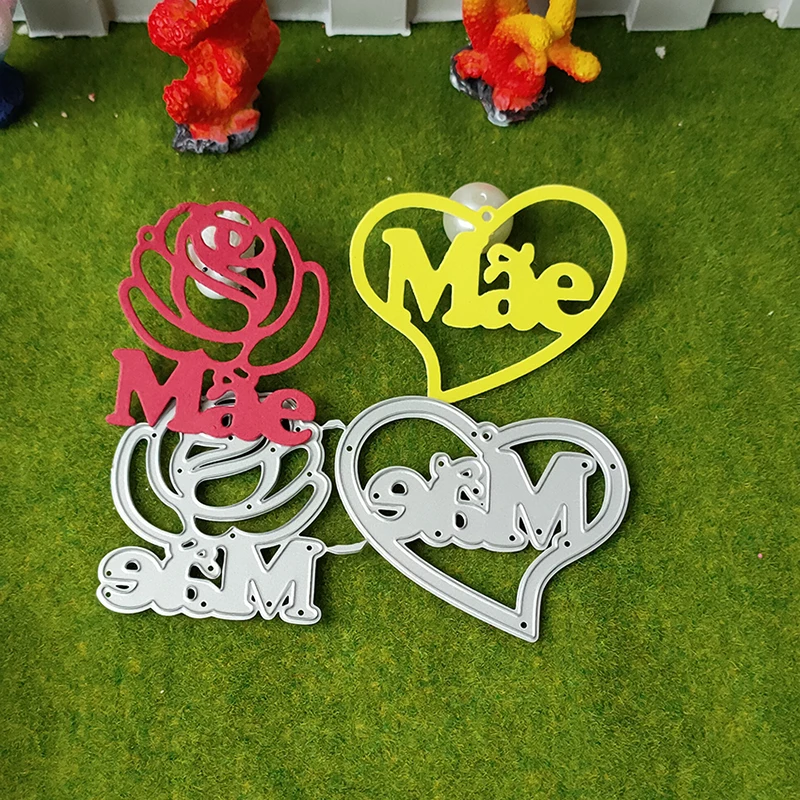 New Mama Hearts flowers Metal cutting die mould scrapbook decoration embossed photo album decoration card making DIY handicrafts