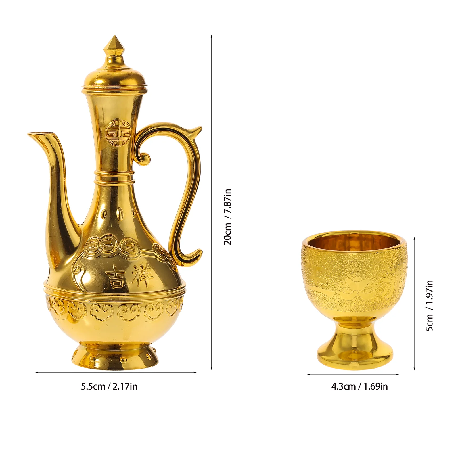 Cup Kettle Tibetan Offering Goblet Classic Sprinklers Water Decorative Plastic Temple Desktop Ornament