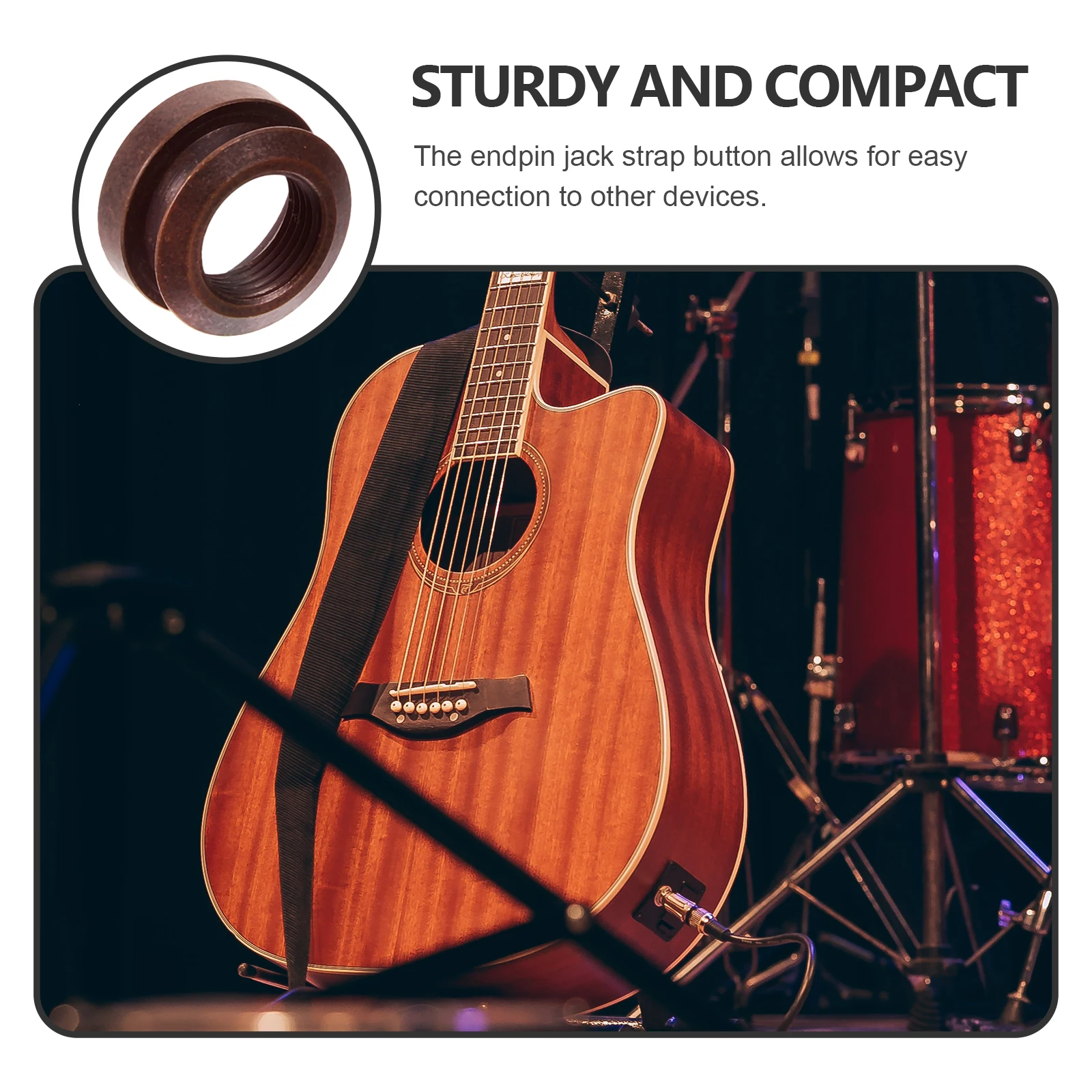 

Strap Replacement Endpin 3/8-32 Thread Copper Large Compact Size Easy Installation Acoustic Electric Accessories Bass