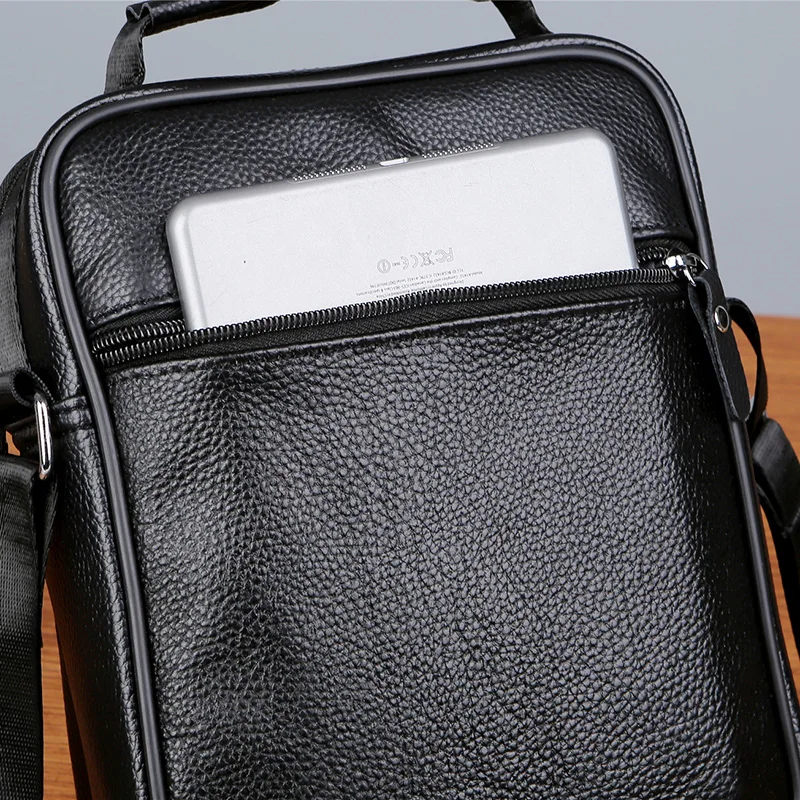Leather Men's Bag Casual Handbag Shoulder Bag Crossbody Bag for Middle-Aged And Elderly Lightweight Business Leisure Top Laye...