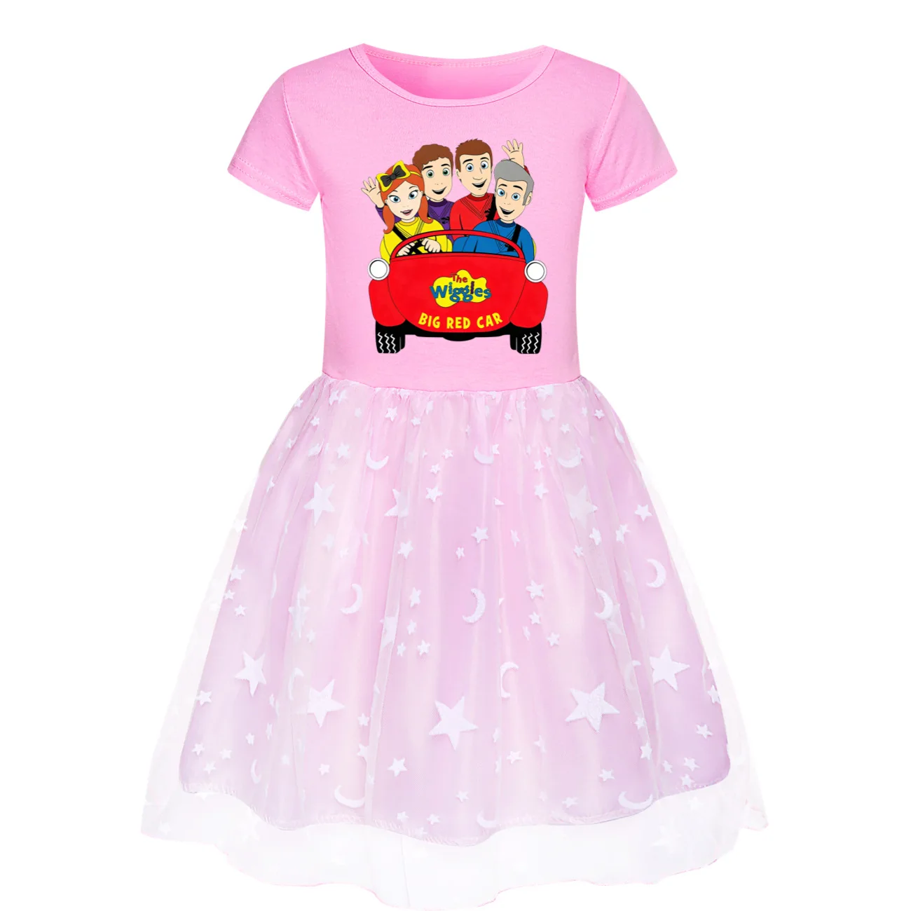 Australian The Wiggles Costume Kids Summer Casual Dresses Girls Short Sleeve Outfits Children Fancy Lace Tulle Princess Dress