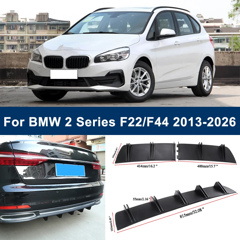 

2-Segment Shark Fin Rear Diffuser For BMW 2 Series F22 F44 2013-2026 2014 Rear Bumper Lip Splitter Chassis Spoiler Tuning Parts