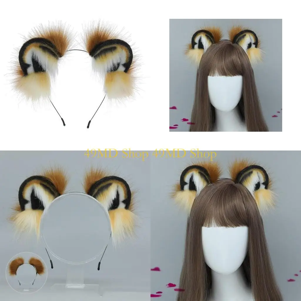 

49MD Женщины животные для кошачьих ушей для головного обруча макияж украшения фестиваль вечеринка D волосы D