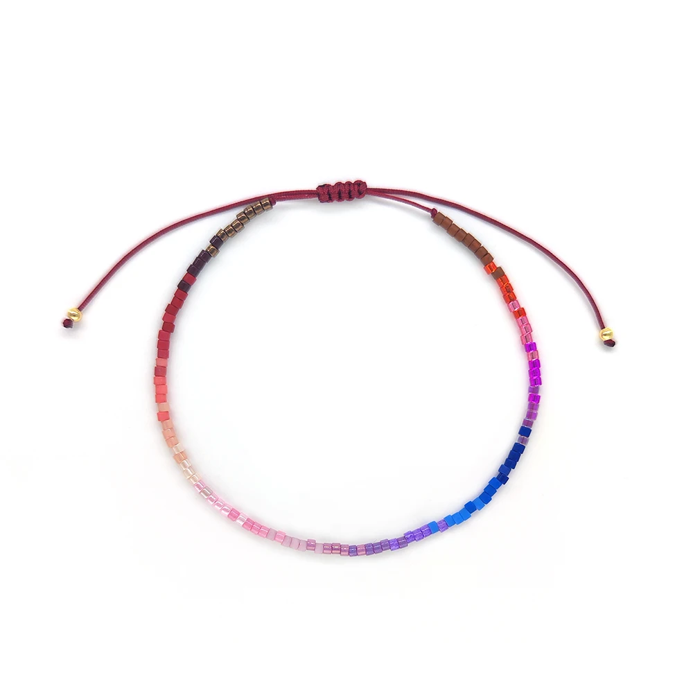 Kkbead miyuki Armband für Frauen Schmuck zierliche Farbverlauf Armbänder Geschenk Boho-Stil Hnadmade Perlen Pulse ras Mujer – Detail 5